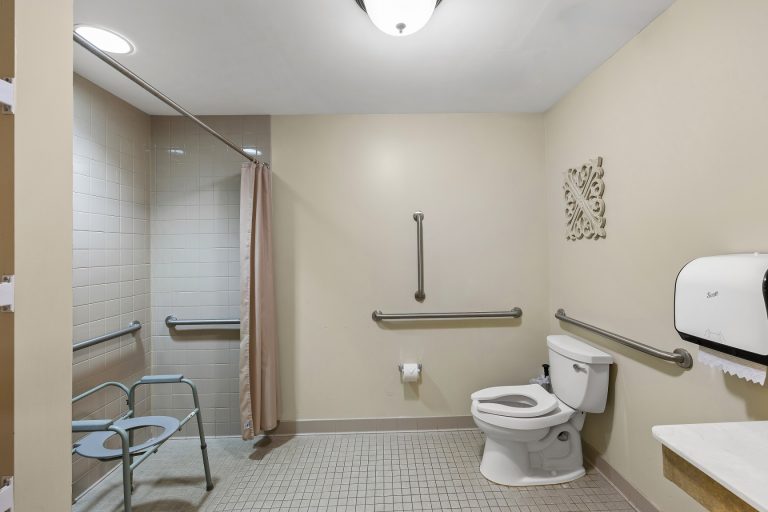 Resident Bathroom at Skilled Nursing Facility Mountain Ridge Rehabilitation and Healthcare Center